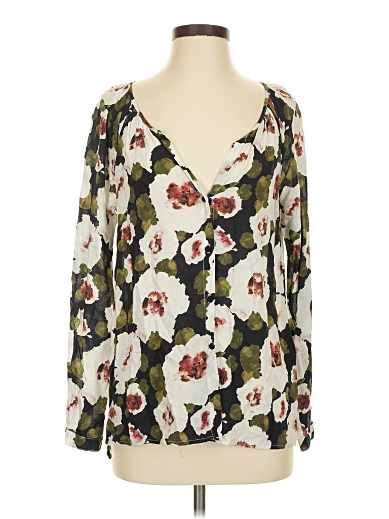 Pre-owned Sam & Lavi 3/4 Sleeve Blouse In White