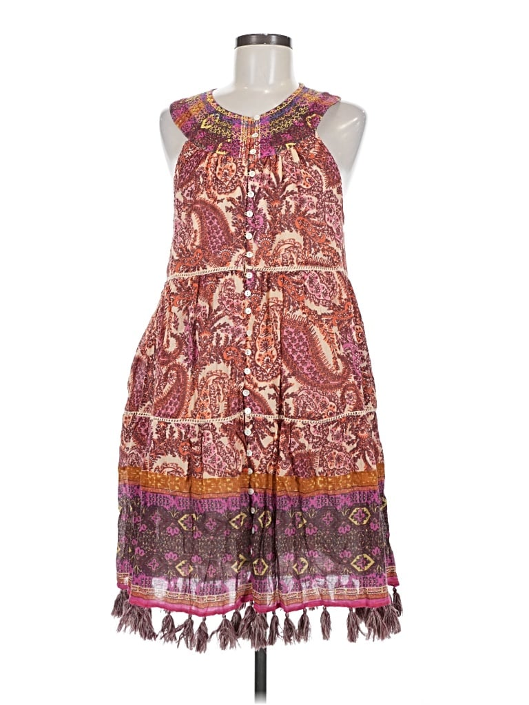 Pre-owned Sundance Casual Dress In Burgundy