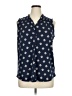 Charter Club Blue Sleeveless Button-Down Shirt Size 0X - photo 1