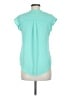 Mine 100% Polyester Teal Short Sleeve Blouse Size M - photo 2