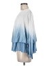 Tempo Paris 100% Viscose Blue Long Sleeve Top Size M - photo 5