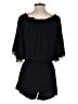 Lilka 100% Rayon Solid Black Romper Size S - photo 2