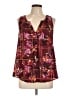 Candie's 100% Polyester Burgundy Sleeveless Blouse Size L - photo 1
