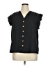 Emery Rose Black Short Sleeve Blouse Size 1X - photo 1