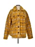 Driftwood 100% Polyester Plaid Yellow Faux Fur Jacket Size S - photo 1