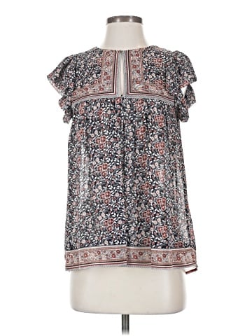 Ulla Johnson Short Sleeve Silk Top (view 1)