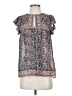 Ulla Johnson 100% Silk Brown Short Sleeve Silk Top Size 2 - photo 1