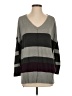 Alya Stripes Gray Pullover Sweater Size S - photo 1