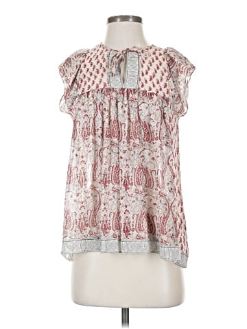 Ulla Johnson Short Sleeve Silk Top (view 1)