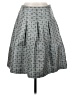 Etcetera 100% Silk Argyle Gray Brown Silk Skirt Size 0 - photo 1