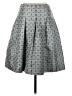 Etcetera 100% Silk Argyle Gray Brown Silk Skirt Size 0 - photo 2