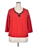Ruby Rd. Red 3/4 Sleeve Top Size 1X - photo 1