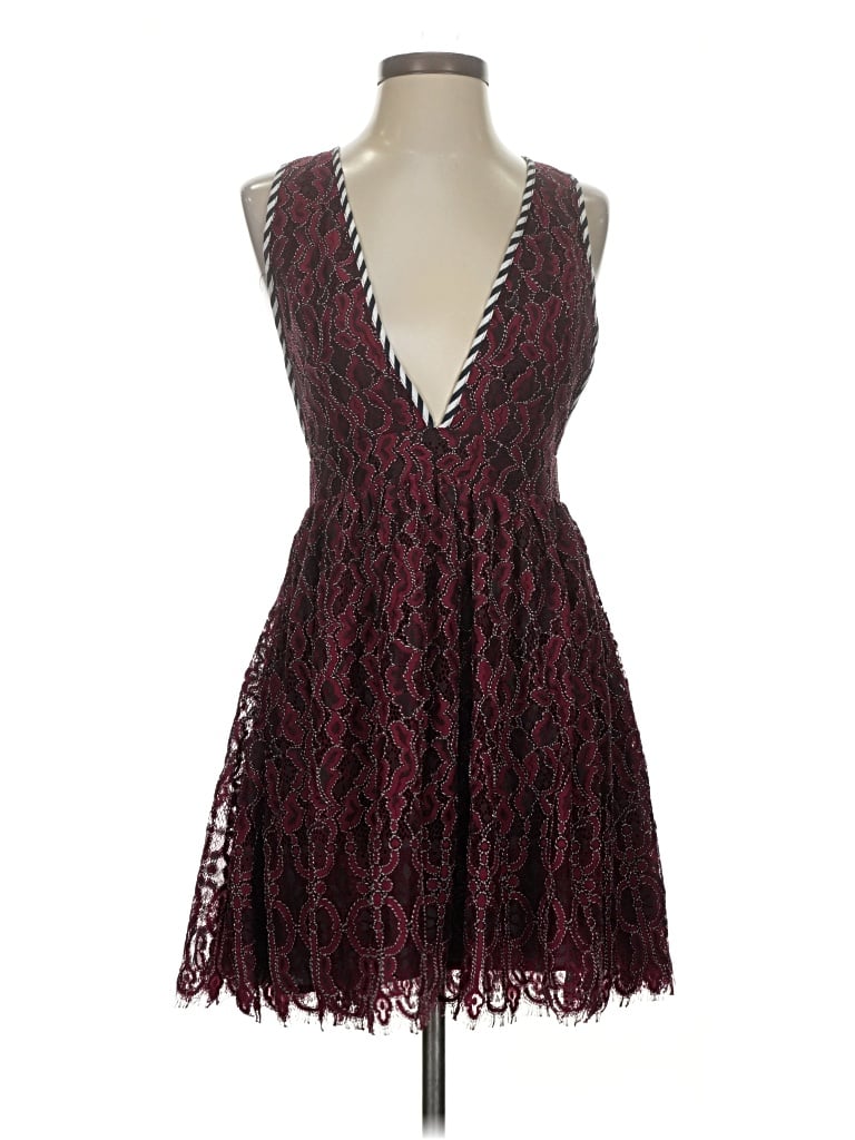 Pre-owned Nbd Cocktail Dress In Burgundy