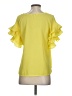She + Sky 100% Polyester Yellow Short Sleeve Blouse Size S - photo 2