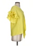 She + Sky 100% Polyester Yellow Short Sleeve Blouse Size S - photo 4