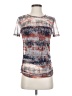 DKNY Silver Short Sleeve Top Size XS - photo 1