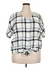Style&Co Blue Short Sleeve Blouse Size XL - photo 1
