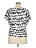 AB Studio Silver White Short Sleeve Blouse Size XL - photo 2