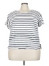 Max Studio White Short Sleeve T-Shirt Size 3X - photo 1