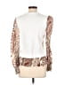 Fate 100% Cotton Animal Print White Cardigan Size S - photo 2