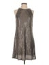 Aidan Mattox Metallic Silver Cocktail Dress Size 2 - photo 1