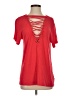 Express Red Short Sleeve Top Size S - photo 1