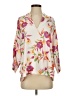 Natori 100% Polyester Floral Ivory 3/4 Sleeve Blouse Size S - photo 1