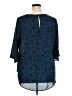 Faded Glory 100% Polyester Blue 3/4 Sleeve Blouse Size XL - photo 2