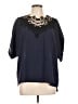 Shein Blue Short Sleeve Blouse Size 12 - photo 1