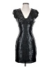 Aqua 100% Polyester Metallic Black Cocktail Dress Size XS - photo 1