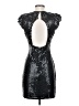 Aqua 100% Polyester Metallic Black Cocktail Dress Size XS - photo 2