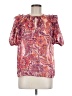 Olivaceous 100% Polyester Pink Short Sleeve Blouse Size M - photo 1