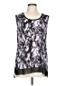 Simply Vera Vera Wang 100% Polyester Gray Sleeveless Blouse Size L - photo 1