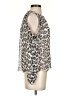 Giusy 100% Silk Silver Long Sleeve Silk Top Size S - photo 4