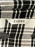 Evans 100% Viscose Plaid Silver 3/4 Sleeve Blouse Size 16 - photo 7