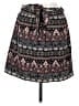 Alya 100% Polyester Paisley Blue Black Casual Skirt Size M - photo 2