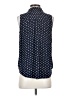 Chaps 100% Viscose Polka Dots Blue Sleeveless Button-Down Shirt Size S - photo 2