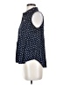 Chaps 100% Viscose Polka Dots Blue Sleeveless Button-Down Shirt Size S - photo 5