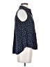 Chaps 100% Viscose Polka Dots Blue Sleeveless Button-Down Shirt Size S - photo 4