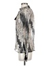 Once Was Floral Graphic Silver Long Sleeve Blouse Size 4 (1) - photo 5
