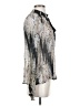 Once Was Floral Graphic Silver Long Sleeve Blouse Size 4 (1) - photo 4