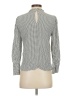 Zara Houndstooth Silver Long Sleeve Blouse Size S - photo 2