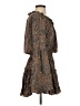 Buddy Love 100% Polyester Animal Print Brown Casual Dress Size S - photo 4