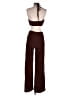 Keepsake Color Block Burgundy Jumpsuit Size 4 - photo 2