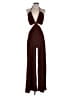 Keepsake Color Block Burgundy Jumpsuit Size 4 - photo 1