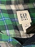 Gap Kids 100% Cotton Plaid Green Long Sleeve Button-Down Shirt Size 6 - 7 - photo 3
