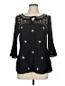 Style&Co Stars Black 3/4 Sleeve Blouse Size M - photo 1