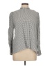Zara Houndstooth Silver Long Sleeve Blouse Size L - photo 1