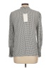 Zara Houndstooth Silver Long Sleeve Blouse Size L - photo 2