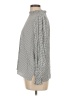 Zara Houndstooth Silver Long Sleeve Blouse Size L - photo 5